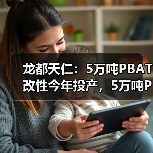 龙都天仁:5万吨PBAT改性今年投产,5万吨PLA即将开工建设(图3) 龙都天仁:5万吨PBAT改性今年投产,5万吨PLA即将开工建设(图3)