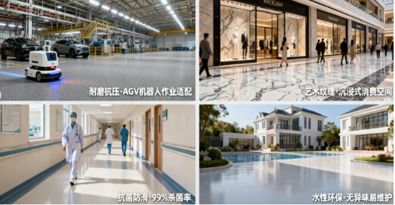 耐磨、环保、个性化！地坪涂料解锁全场景应用，赋能建筑品质升级(图1)