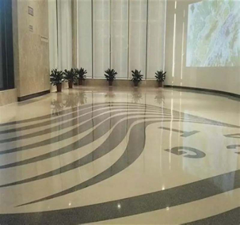 晟胜地坪：五星级酒店大堂大理石效果环氧磨石地坪案例(图2)